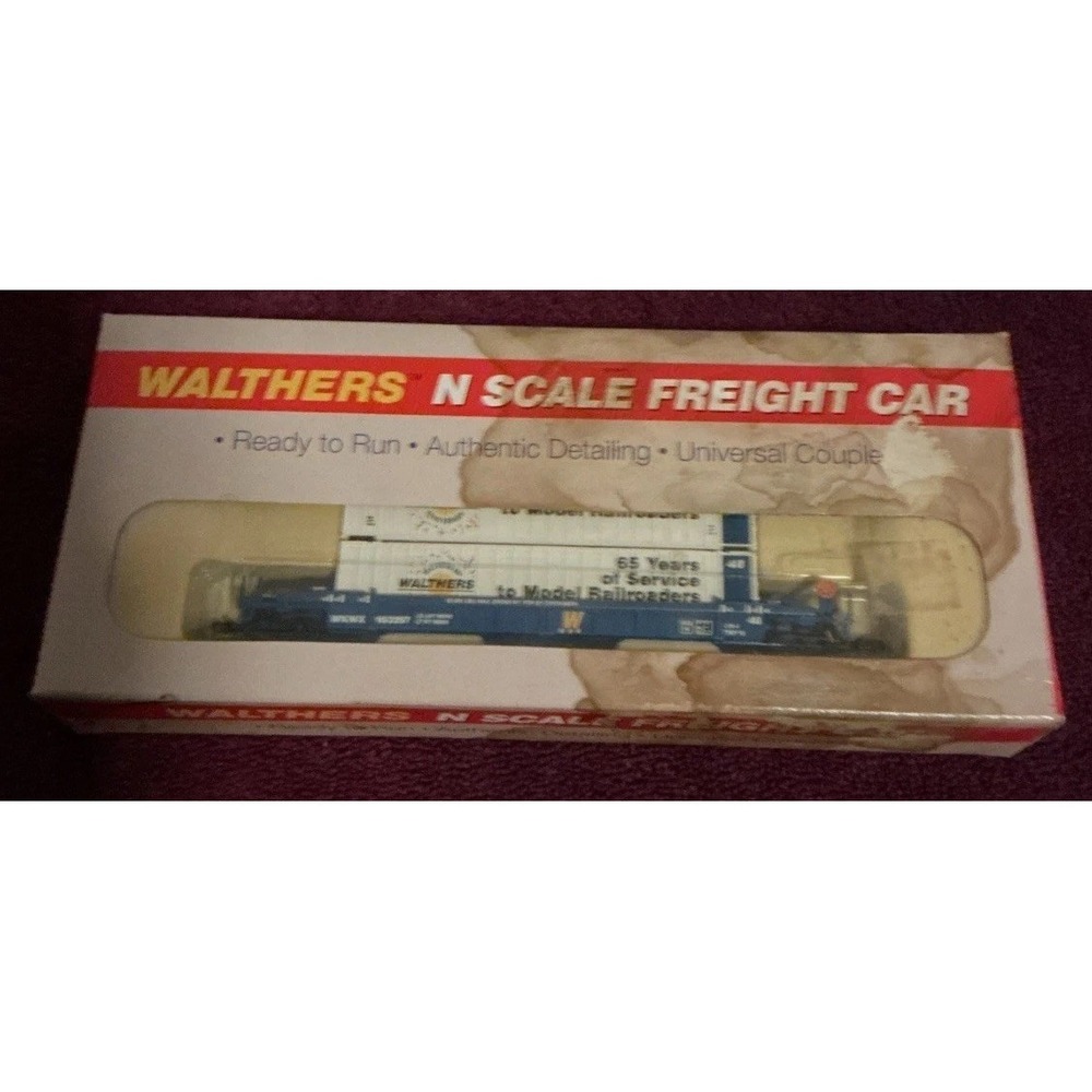 Walthers N Scale 949-2 SA Double Stack Container‎ Flat Car 193297